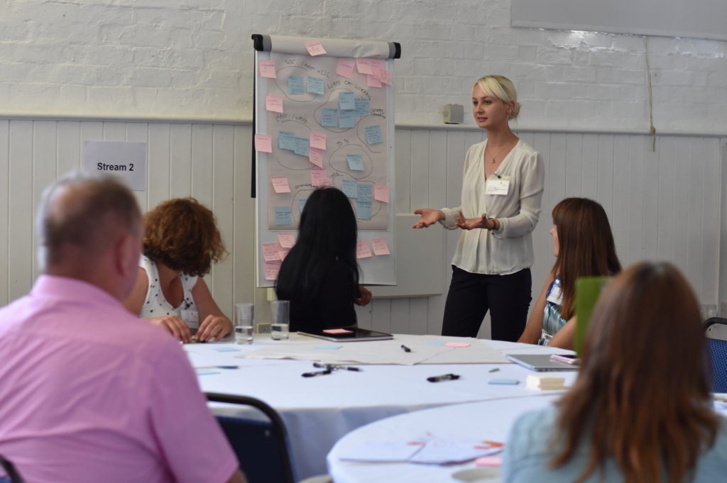 Attendees of the Birmingham roadshow during an unconference session