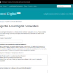 Screenshot of the Declaration sign up service