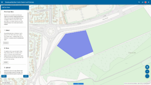 Plot your sites screen as part of call for sites digital process