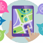 Graphic showing an ipad and planning inputs
