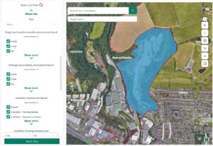 Screen image of the Placemaker tool identifying a site